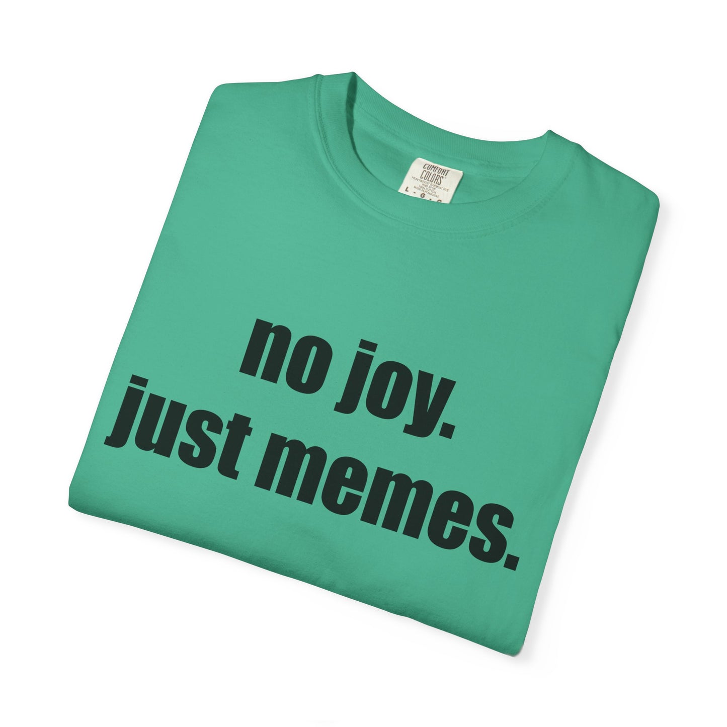 T-Shirt — "no joy. just memes." Graphic Tee