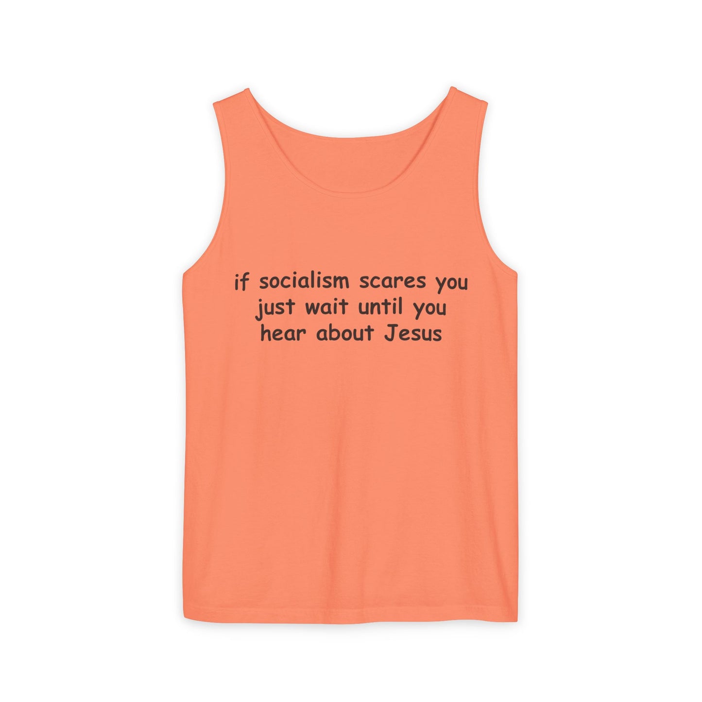Socialist Jesus Tank Top — Conservative Irony Statement Tank