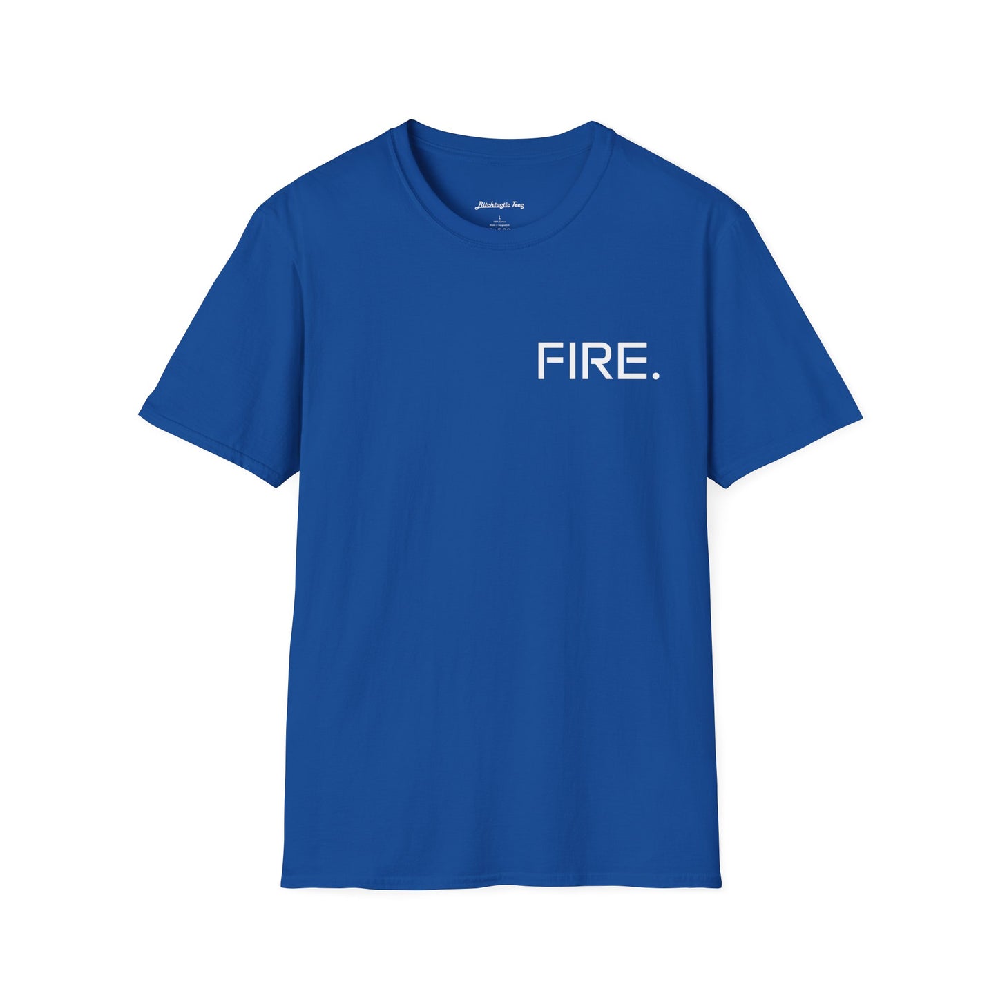FIRE. Minimal Graphic T‑Shirt — Modern Casual Tee with Bold Text