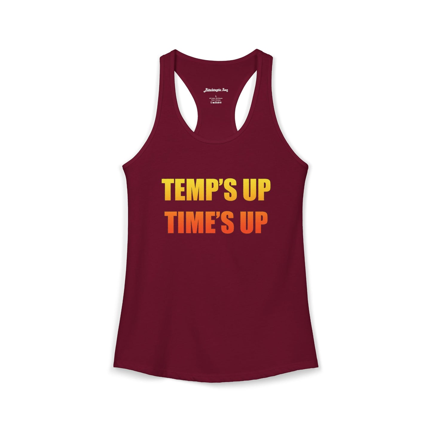 Women's Ideal Racerback Tank - Temp's Up, Time's Up