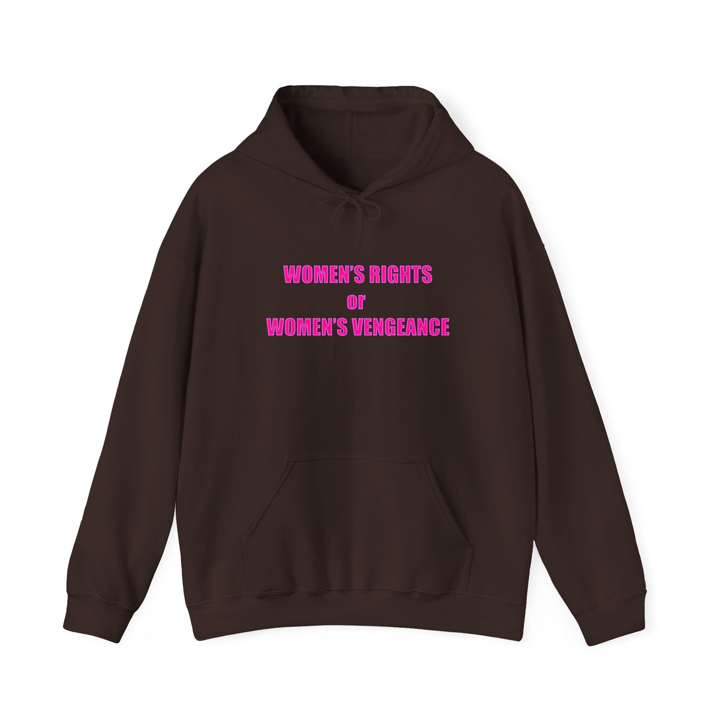Pullover Hooded Sweatshirt - Women's Rights or Women's Vengeance Inspirational Protest Hoodie