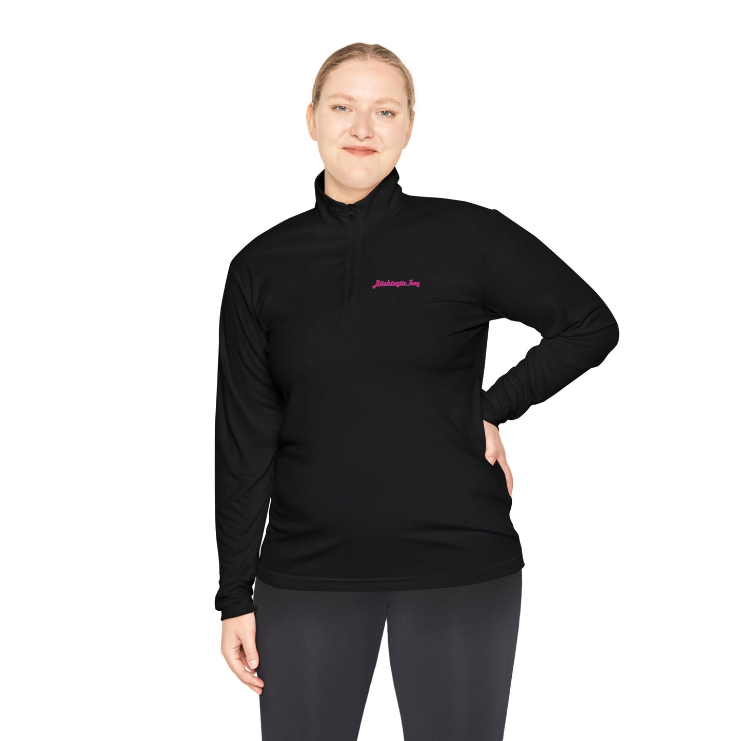 Quarter-Zip Pullover — Colorful Retro Flower Graphic with "Socially Inconvenient" Text