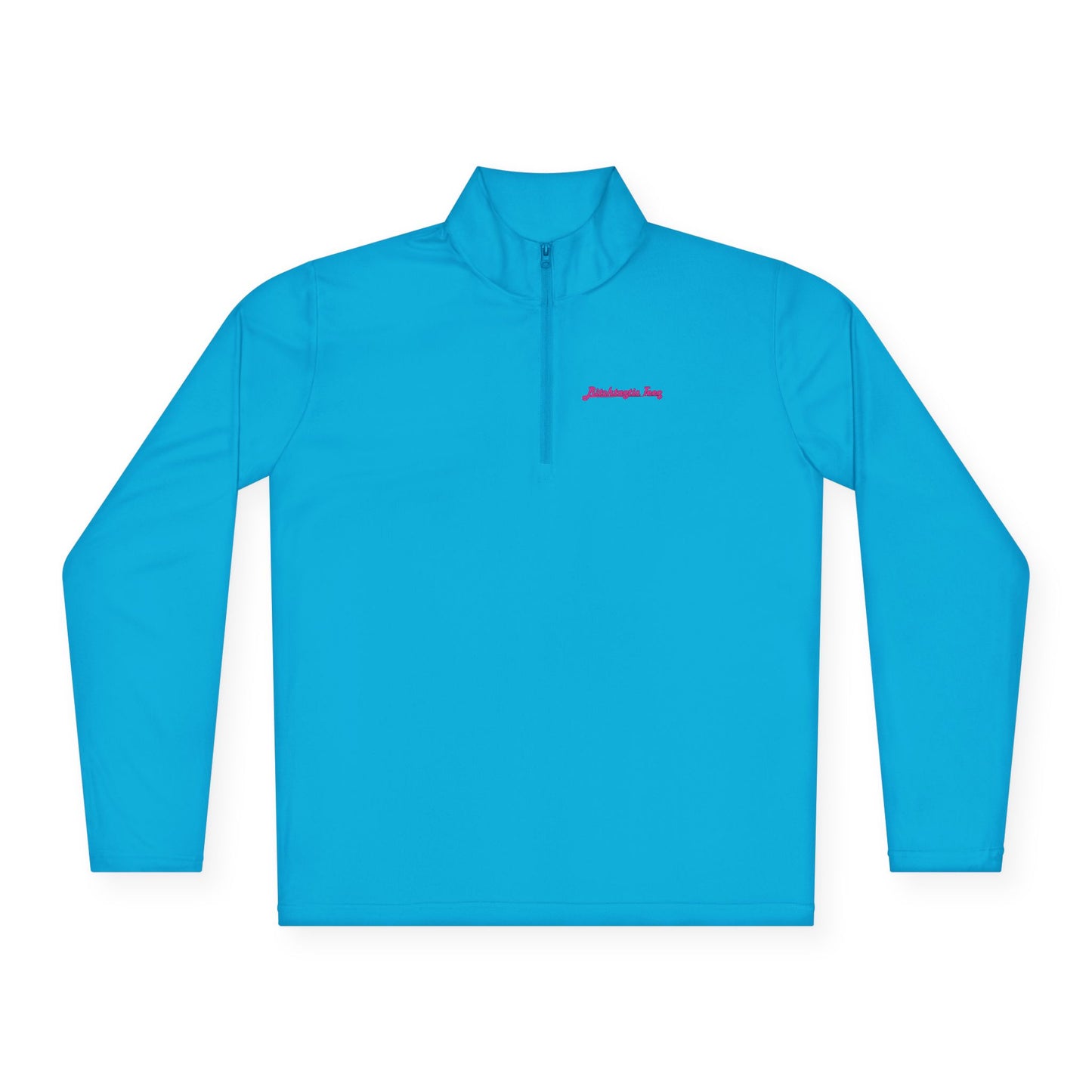 Quarter-Zip Pullover — Colorful Retro Flower Graphic with "Socially Inconvenient" Text