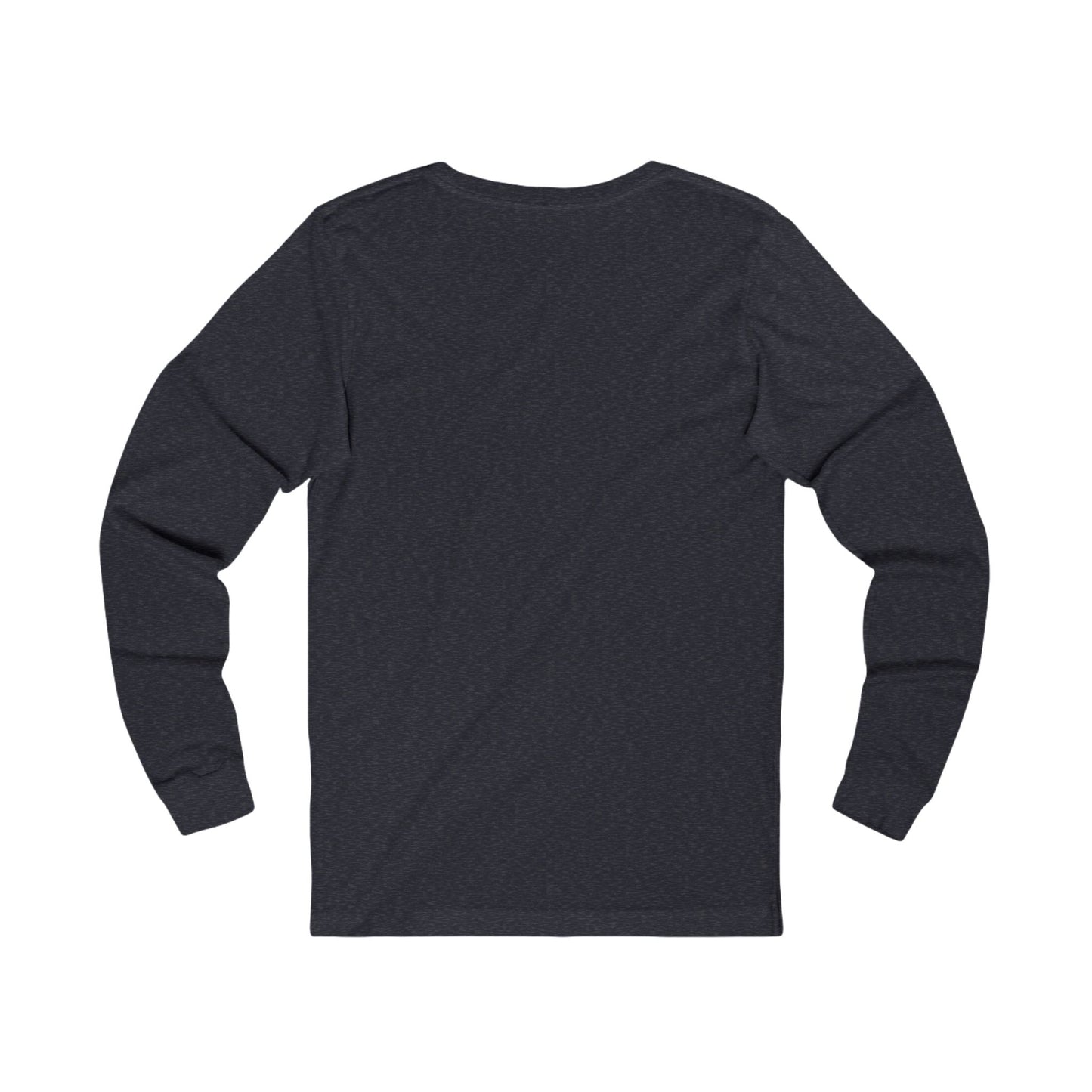 Long Sleeve Tee — "Playing peek-a-boo with reality doesn't make it disappear." Minimalist Statement Shirt