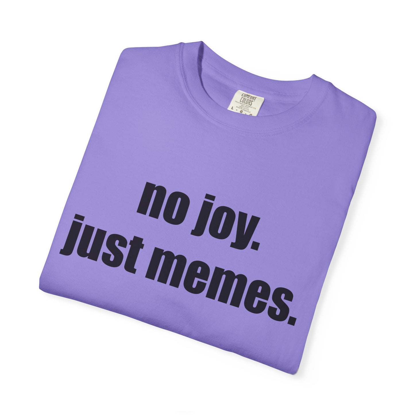 T-Shirt — "no joy. just memes." Graphic Tee
